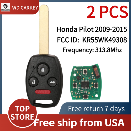 4 Button 313.8Mhz for Honda Pilot 2009-2015 FCC ID: KR55WK49308
